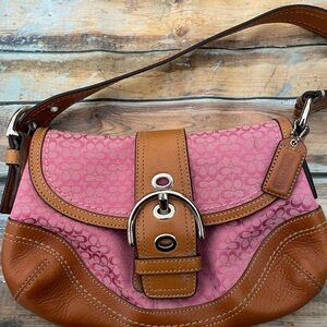 Coach Pink and Brown Women's Bag